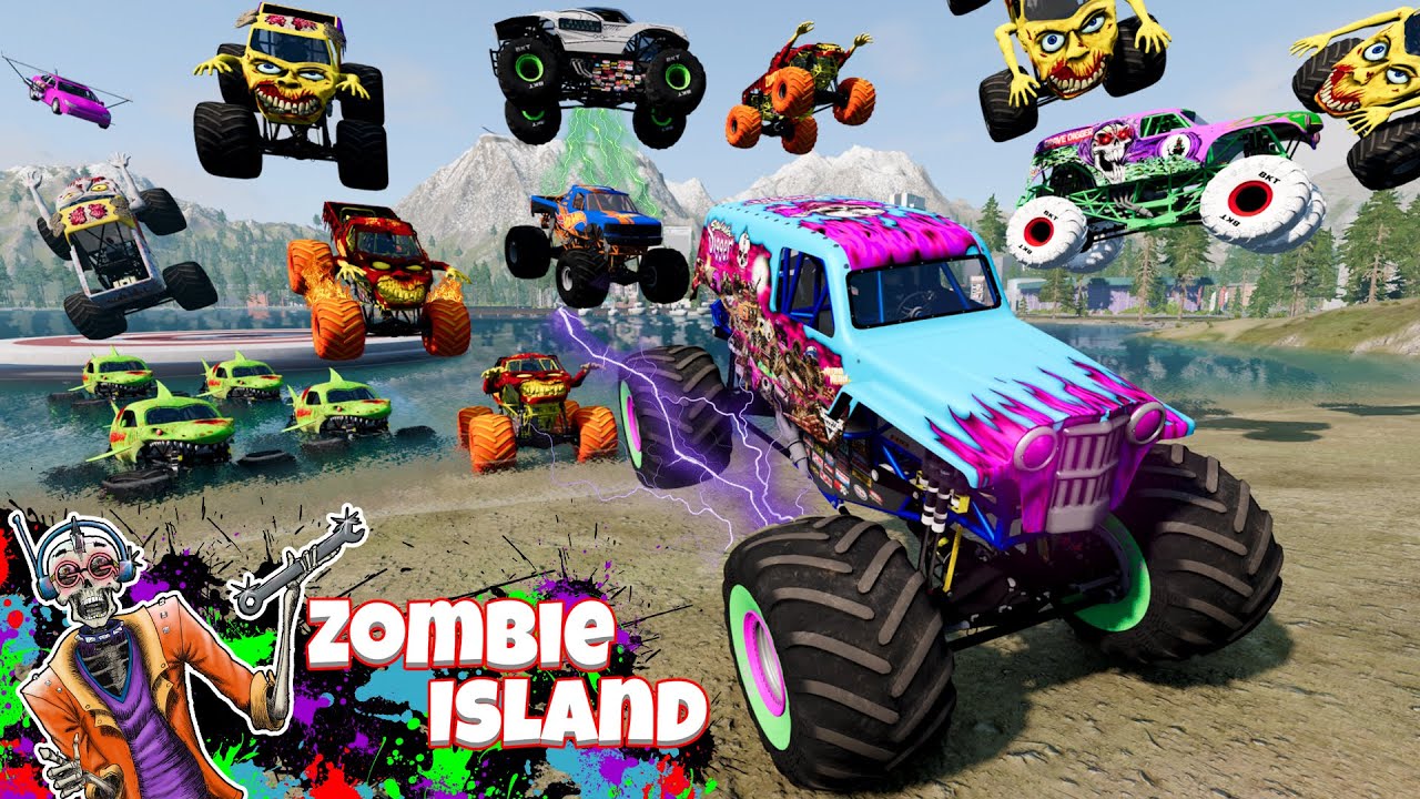 Monster Jam Zombie Island Compilation #5 | Racing, Freestyle, and High Speed Jumps