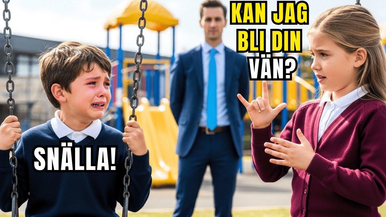 Får jag vara din vän, sa den fattiga flickan — utan att veta att han var miljardärens stumme son.