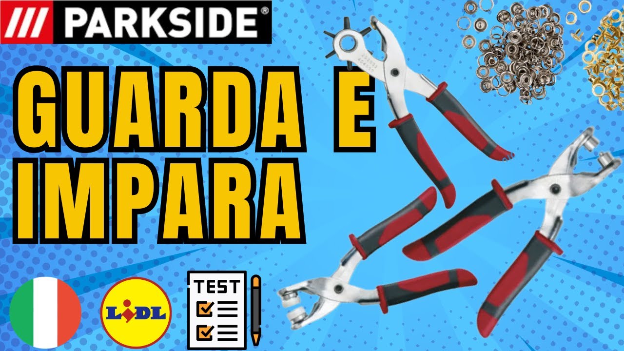 PINZE MULTIFUNZIONALI PER FORI PER FORI PER OCCHIELLI&nbsp; Parkside ITALIA ITALIANO LIDL