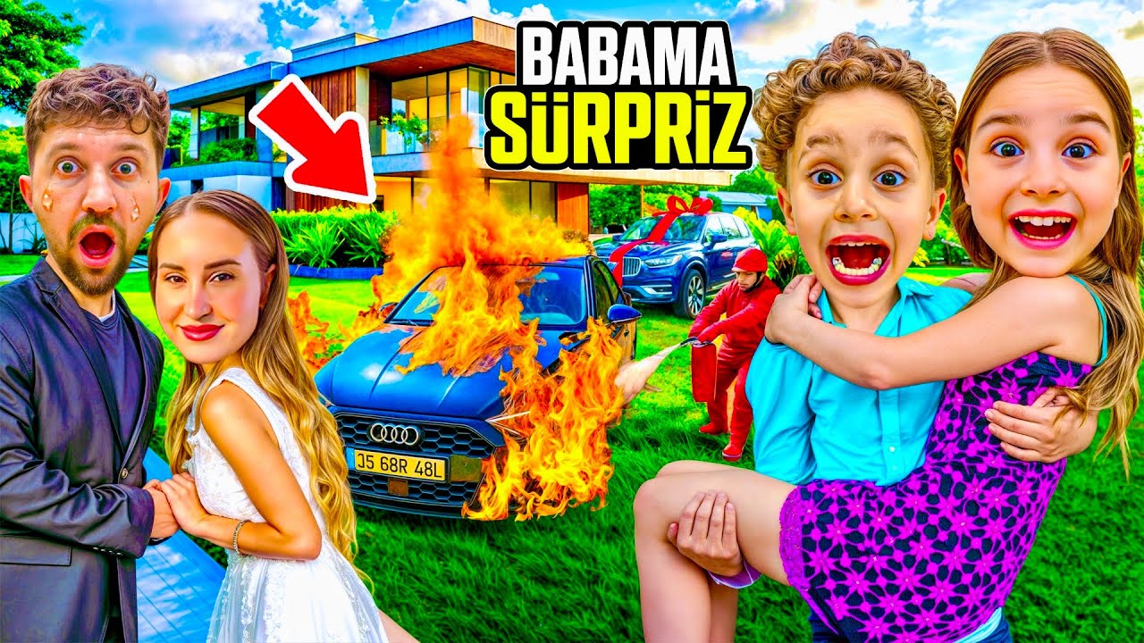BABAMIN ARABASI YANDI !! ANNEMDEN BABAMA DOĞUM GÜNÜ SÜRPRİZİ !! DEV SÜRPRİZ KUZEY ELİF !!