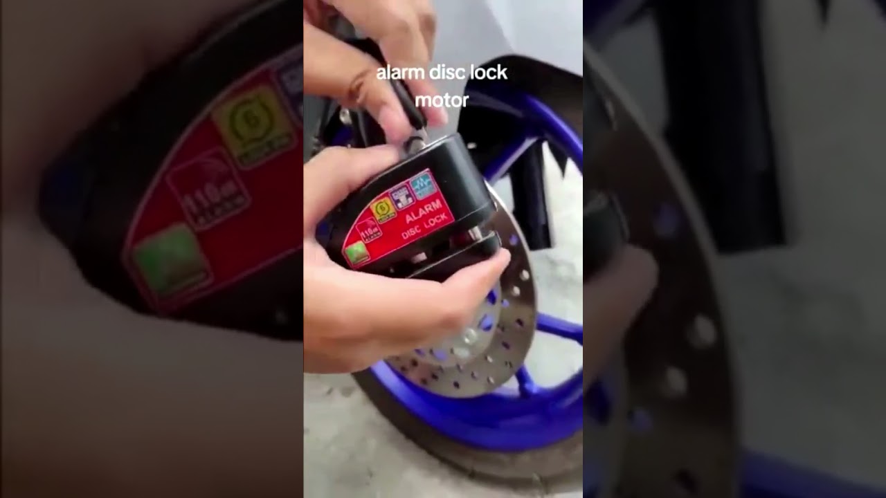 Cadeado Trava Disco C/ Alarme Cadeado Antifurto Freio Moto Universal com 10% de desconto
