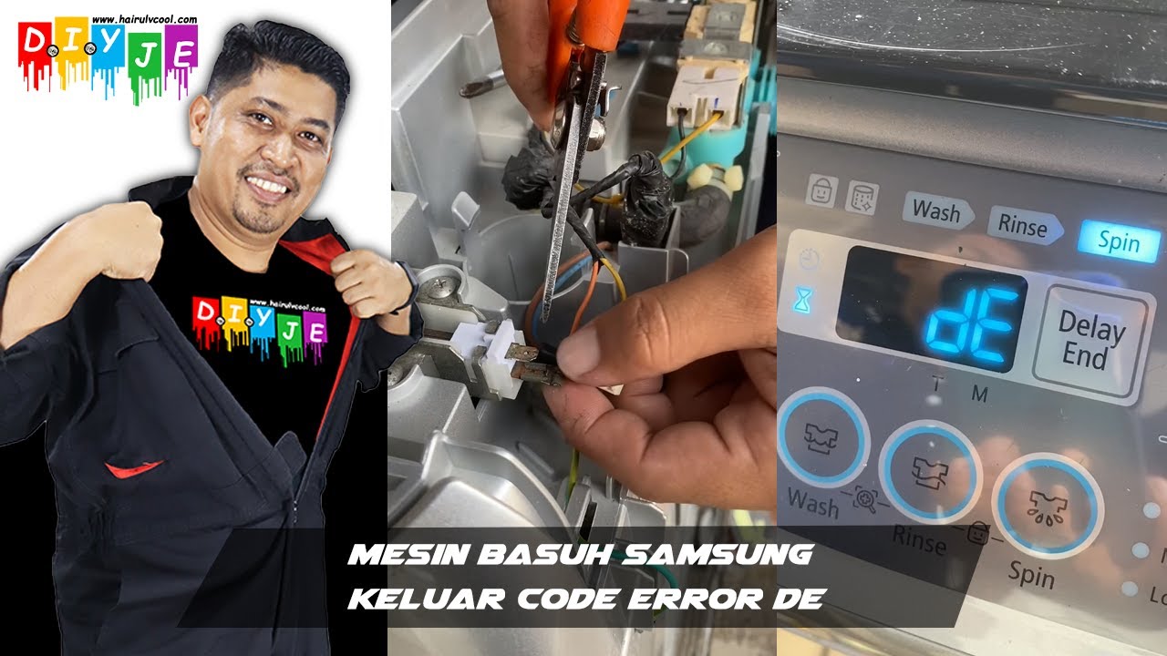 Mesin basuh samsung keluar code error dE