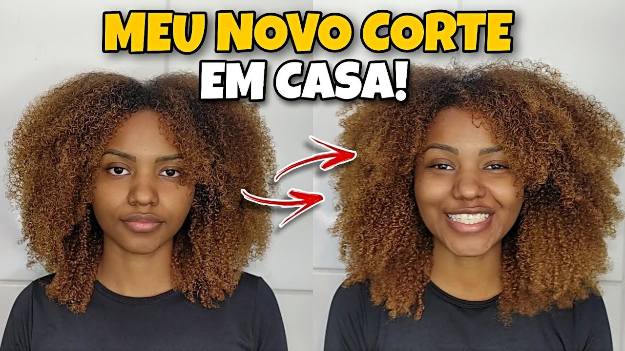 CORTEI MEU CABELO CRESPO EM CASA! CORTE EM CAMADAS