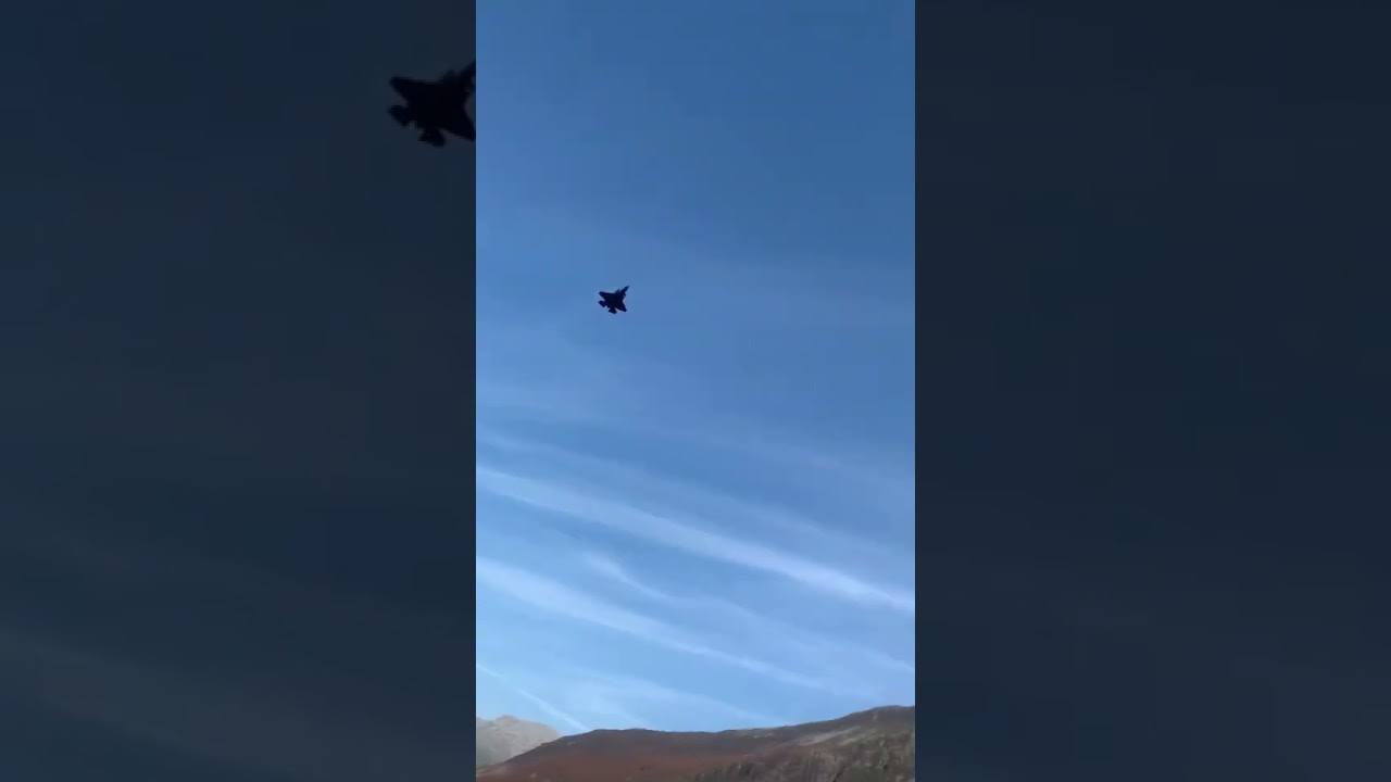Lockheed Martin F-35 Lightning Fighter Jet Flying Over Wast Water, Lakeside Footage.