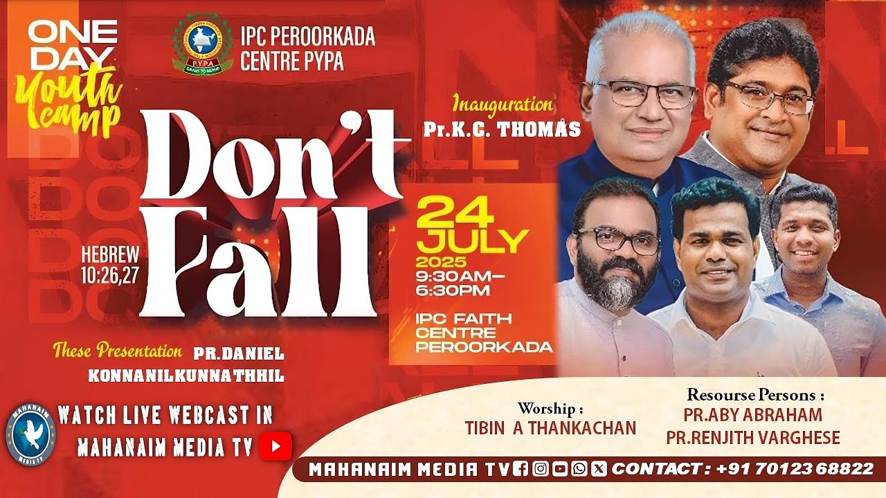 IPC Peroorkada Centre PYPA One Day Youth Camp 24th July 2025 #MahanaimMediaTv