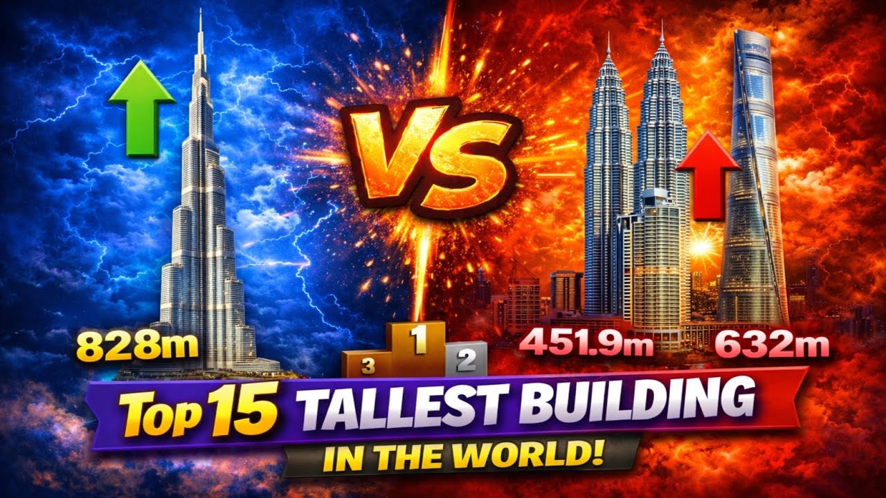 TALLEST BUILDING IN THE WORLD 🌎#top #top10 #building #burjkhalifa #world