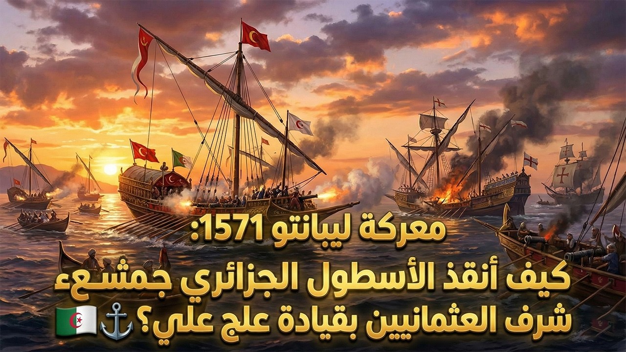 معركة ليبانتو 1571: كيف أنقذ الأسطول الجزائري شرف العثمانيين بقيادة علج علي؟⚓️