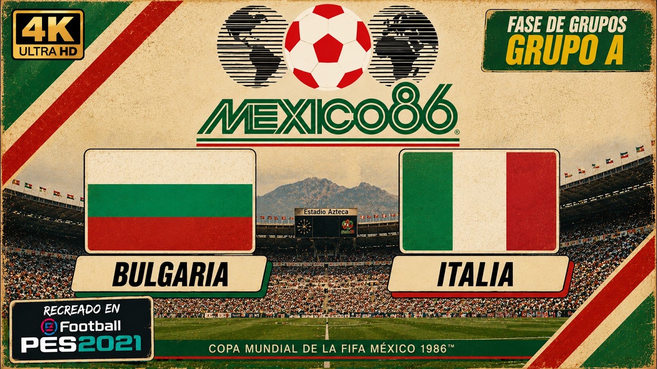 PES2021 - MUNDIAL MEXICO 86 | GRUPO A - DIA 1 | 🇧🇬 Bulgaria 🆚 Italia 🇮🇹 | FUMA