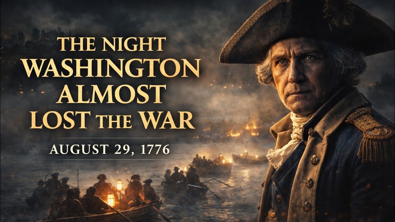 The Night George Washington Almost Lost the War | The Miracle Escape of 1776#AmericanRevolution
