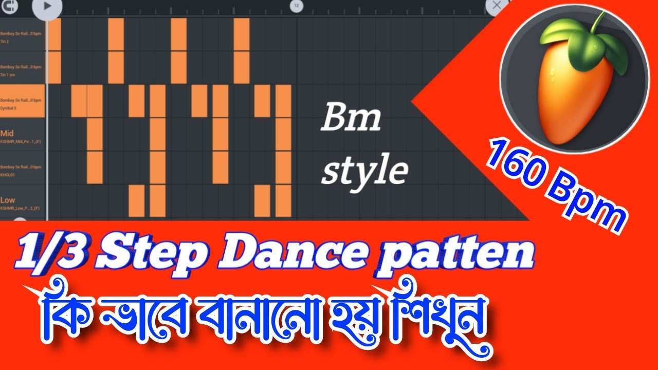 How to create 1/3 Step dancing patten,Fl studio mobile Dancing patten Create, bm style,Dj Sm