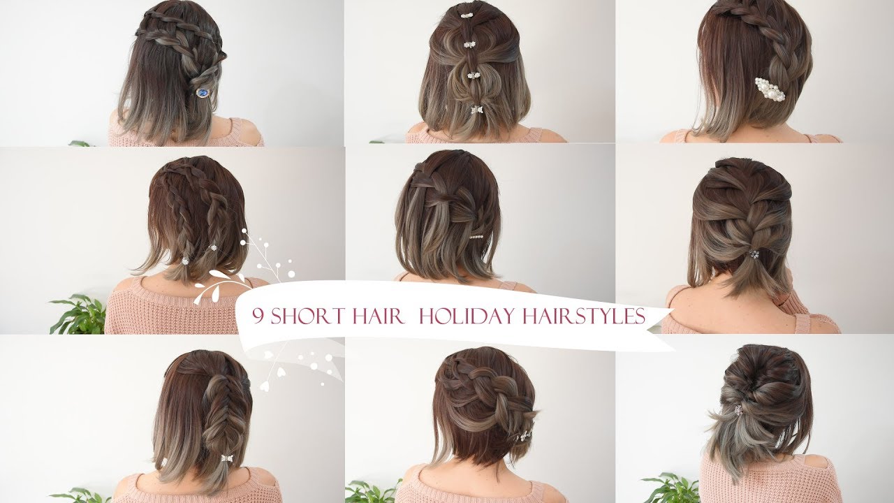 9 Short HAIR HOLIDAY Hairstyles | ACCONCIATURE capelli corti per NATALE e CAPODANNO 2019