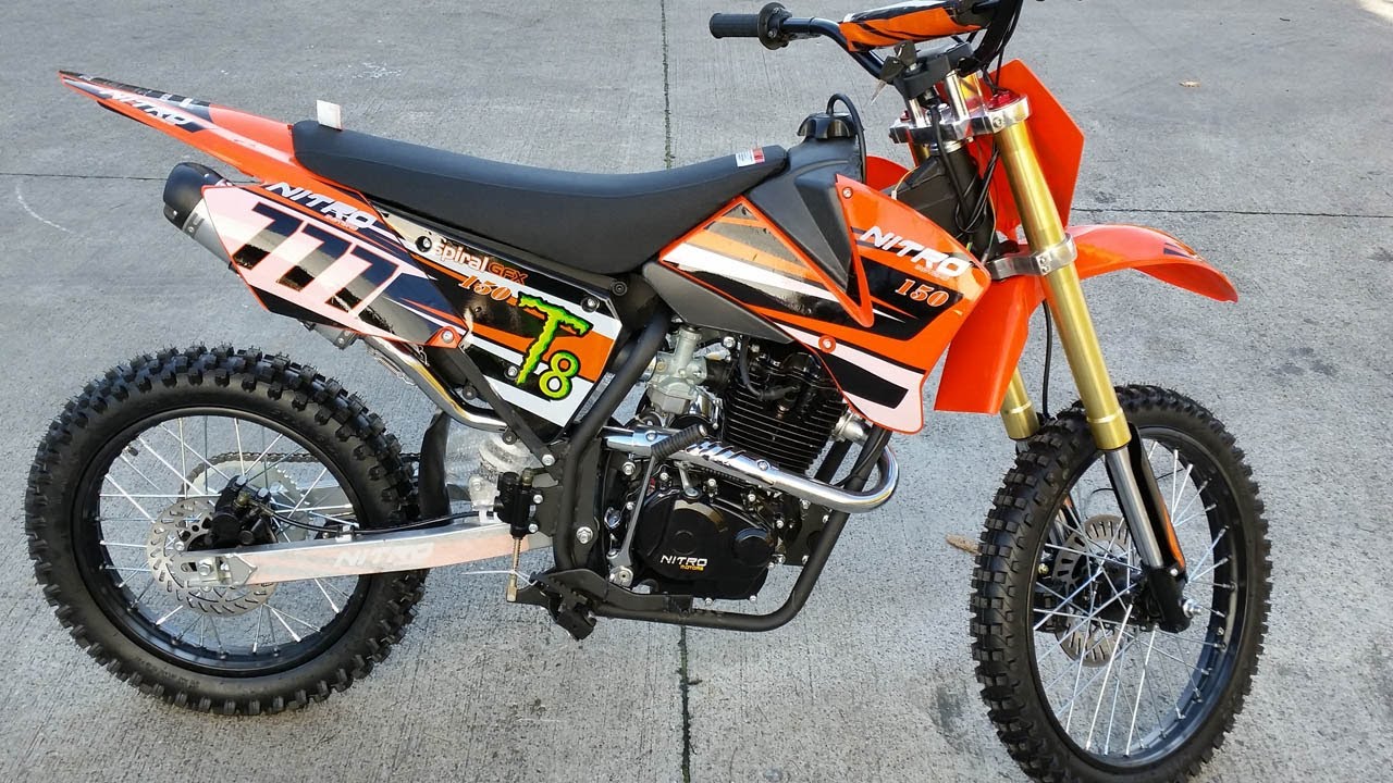 Large 150cc Dirt Pit Bike Large Wheels - Hurricane from Nitro Motors ( Germany)