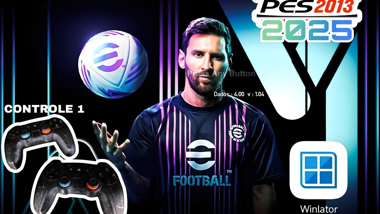 Como Jogar com 2 controles bluetooth no PES25 (PES13) no WINLATOR