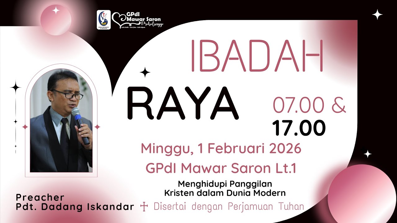"Menghidupi Panggilan Kristen dalam Dunia Modern" | Ibadah Raya Sore | Minggu, 1 Februari 2026