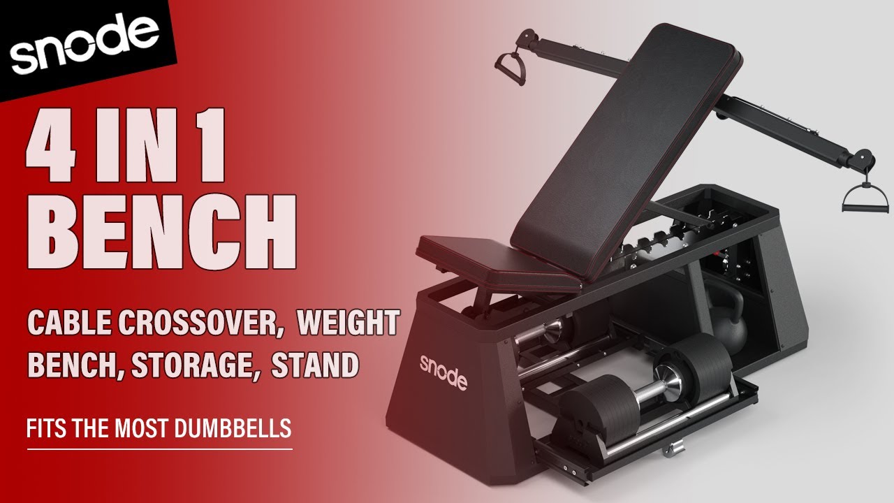 Snode 4 in 1 Adjustable Storage Bench with Cable Crossover