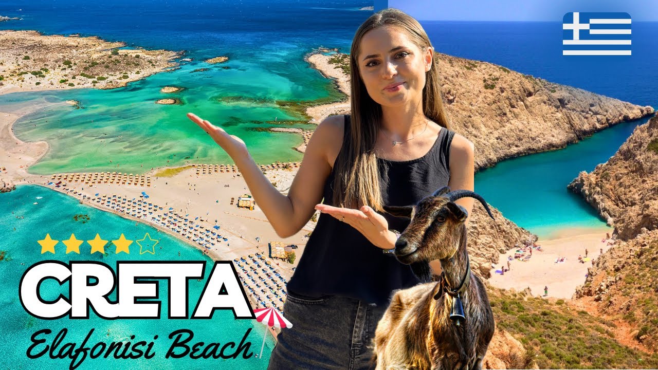 Astea-s CELE MAI FRUMOASE plaje din CRETA🏝️+ cel mai VECHI măslin din LUME!#elafonisi #grecia 🇬🇷