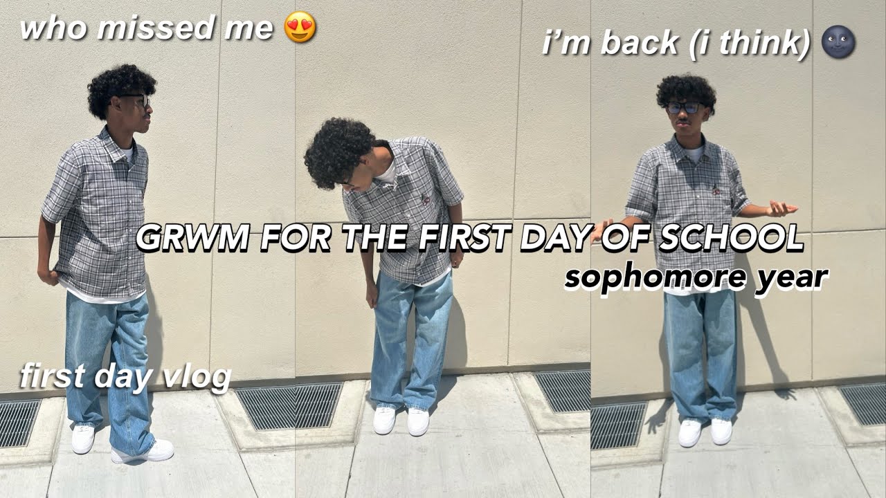 grwm for the first day of school! *sophomore year* | recap, school vlog, friends, ootd 📚✏️📓