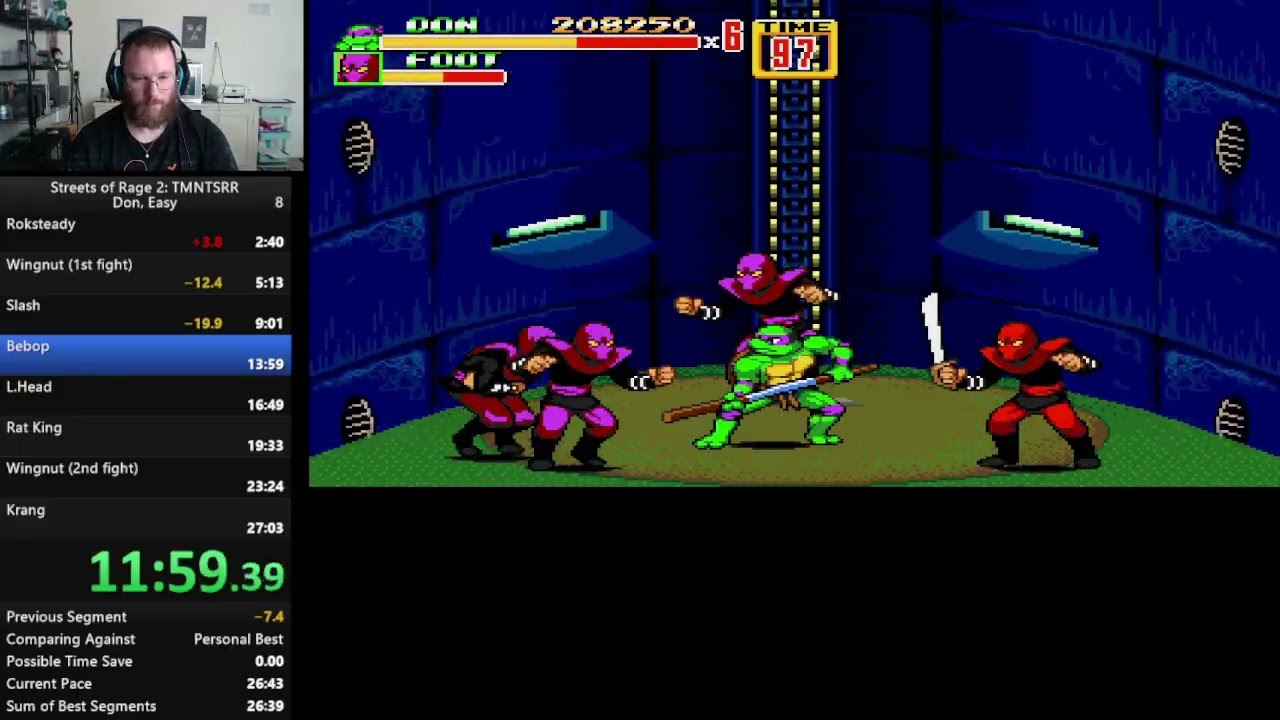 01 10 2026   SOR 2 TMNT SRR romhack Don easy 2544 speedrun