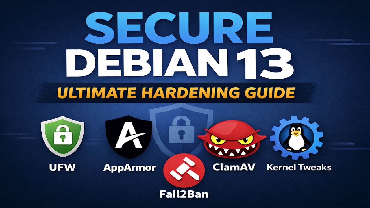 Jak zabezpieczyć system Debian 13 &mdash; kompletny przewodnik wzmacniania zabezpieczeń | UFW, AppArmor...