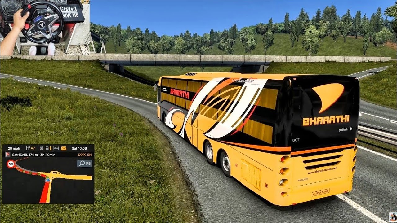 Euro Truck Simulator Indian Mod Episode-174 Volvo bus , Sheffield to Felixstowe  with Staring well🎮🎯