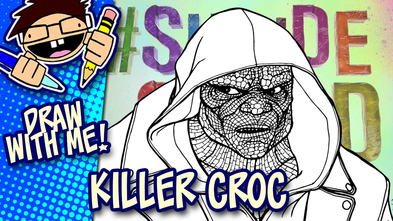 Let's Draw KILLER CROC (Suicide Squad) | Advanced Drawing Guide | Draw With Me Tutorial