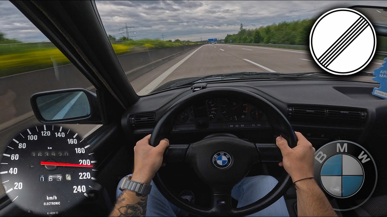 Top Speed BMW E30 325e 87' German Autobahn