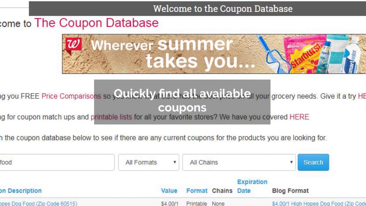 The Coupon Database