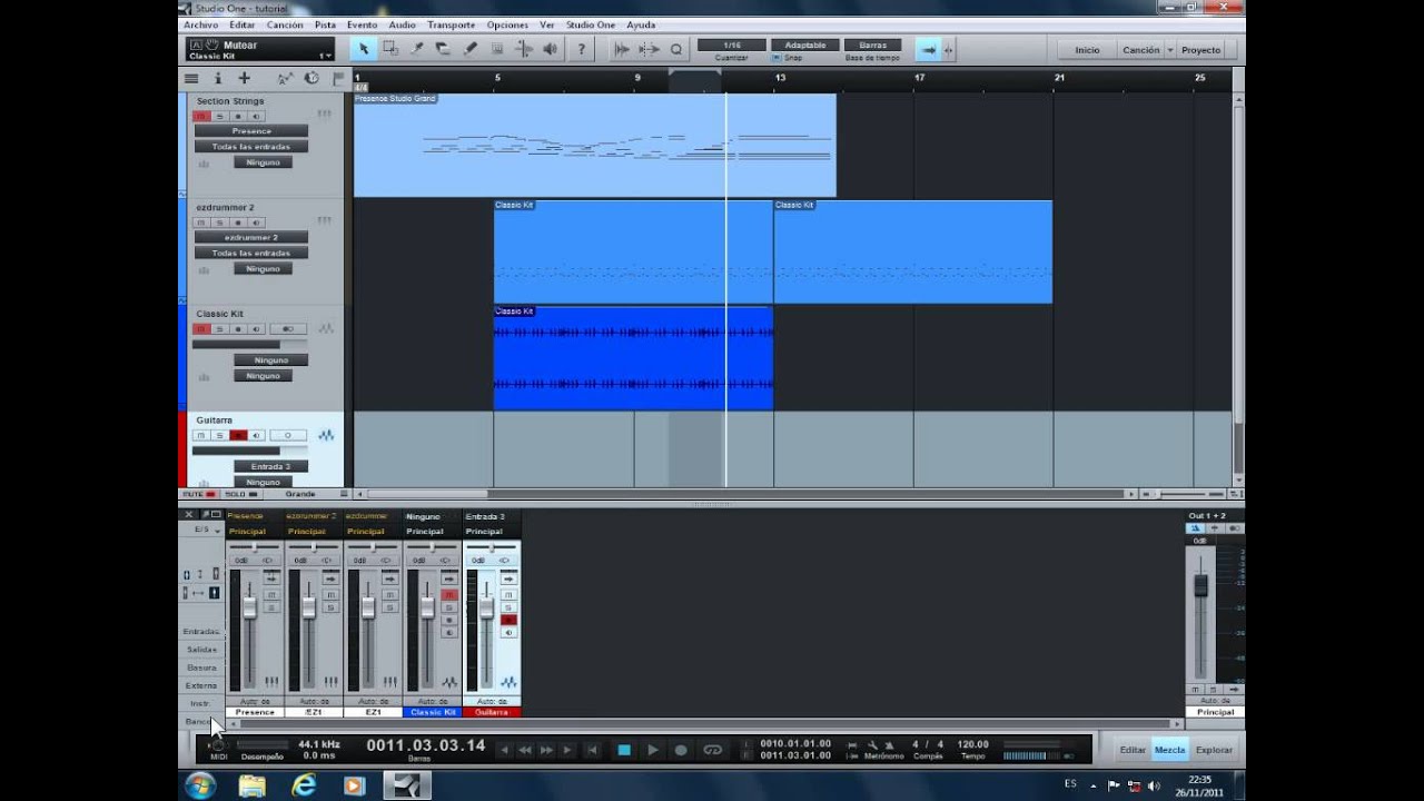 Tutorial Studio One en castellano - 05 -- Grabar audio