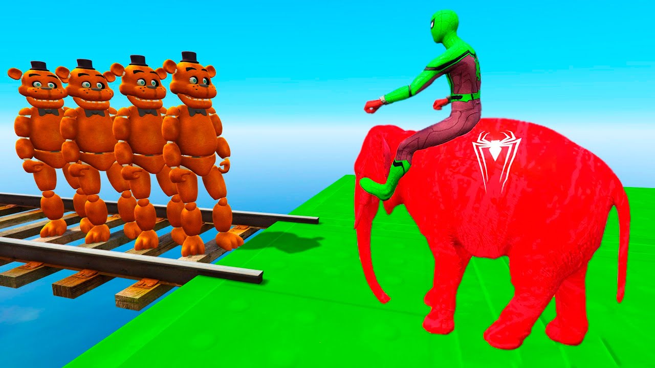 GTA V Superheroes Crazy Race Challenge with Super Cars | GTA 5 Spiderman Car Stunt Race