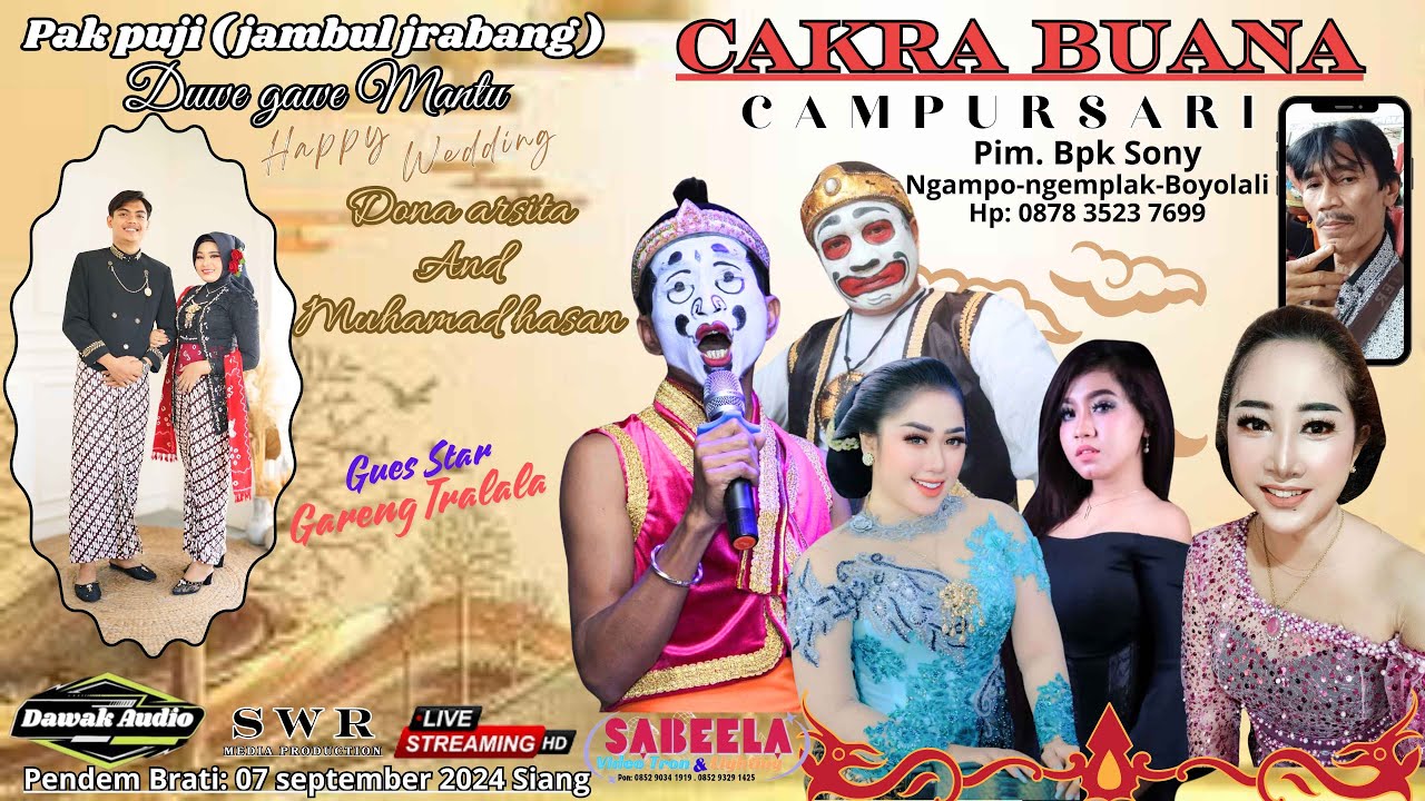 🔴 LIVE ''CAKRA BUANA '' DALAM RANGKA PERNIKAHAN DONA ❤ IMAM 7 SEPTEMBER 2024 DUSUN PENDEM - BRATI