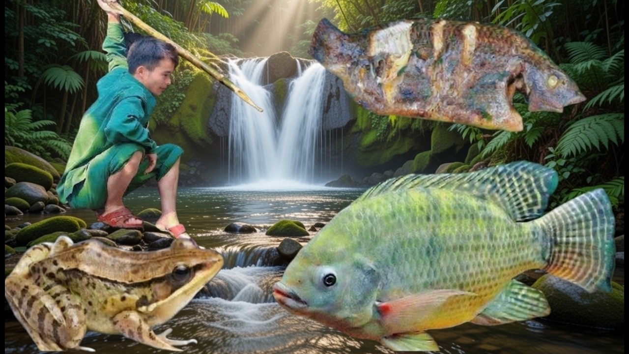 Building shelters and foraging for food in the deep forest - Phúc Huân TV