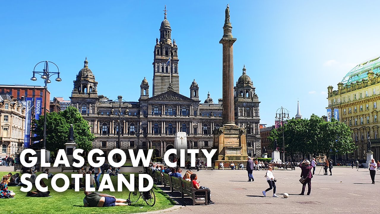 Gritty & Glamorous GLASGOW walking Tour | Scotland walking tour| 4K