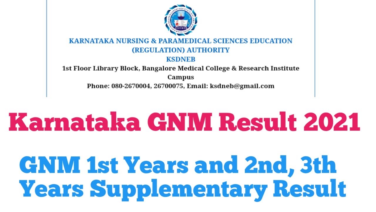 gnm karnataka result 2020 | karnataka result 2021 | karnataka gnm nursing result 2021