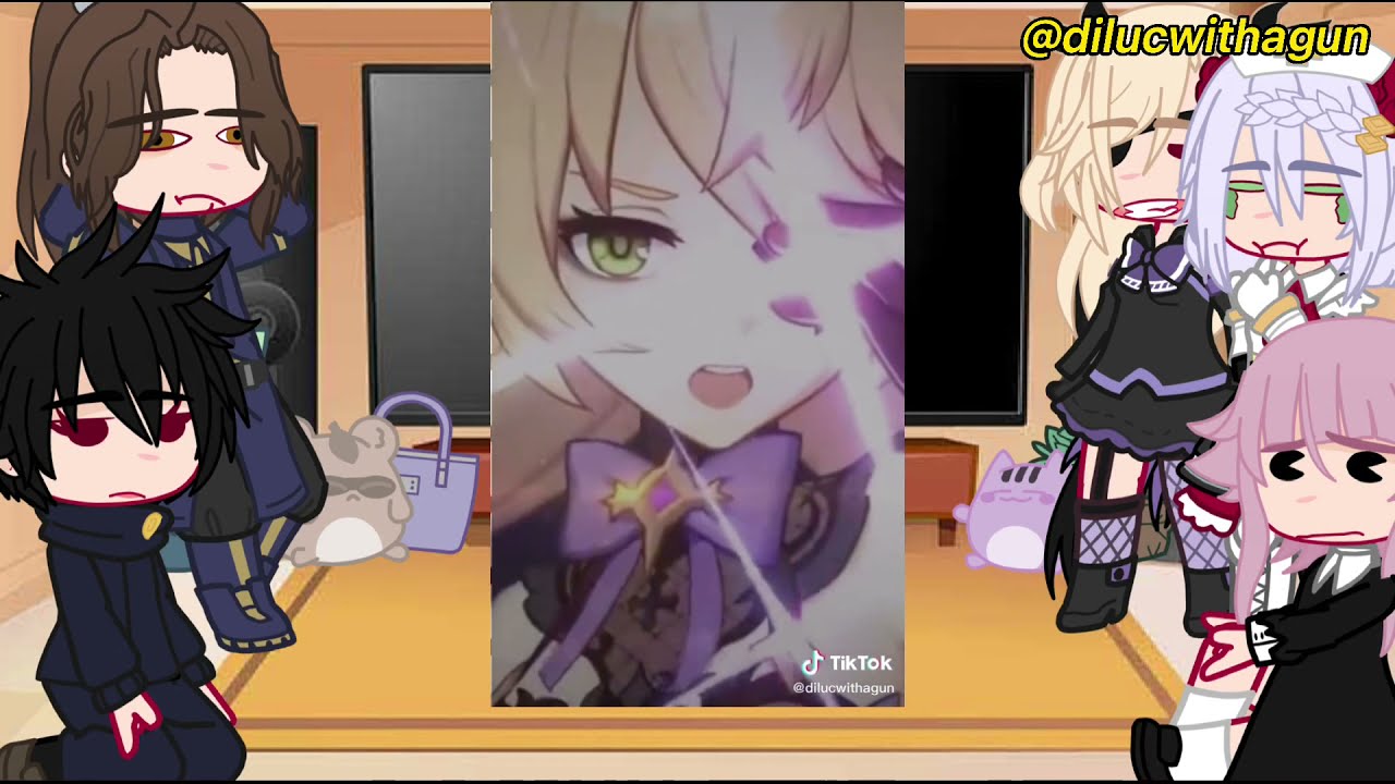 Anime Characters React | + Genshin Impact | Fischl | 4/5 | Tw: Flash/Flickering