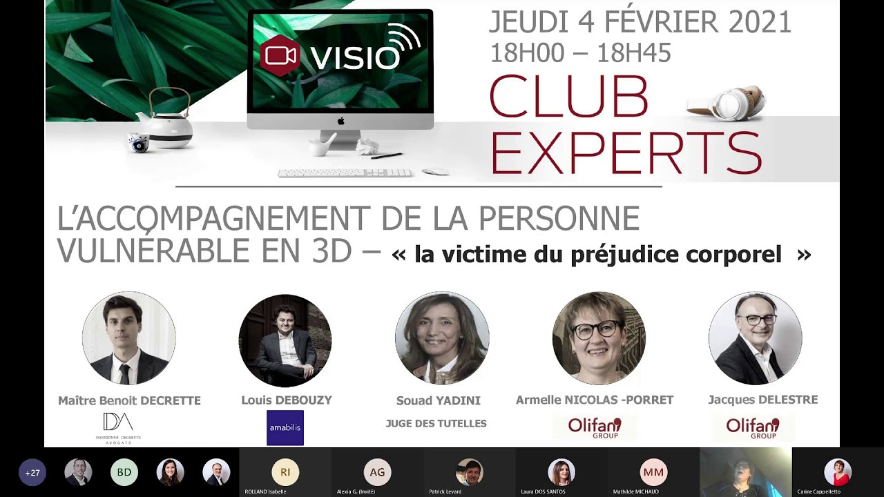 Club Experts 04/02/2021 - La victime du préjudice corporel