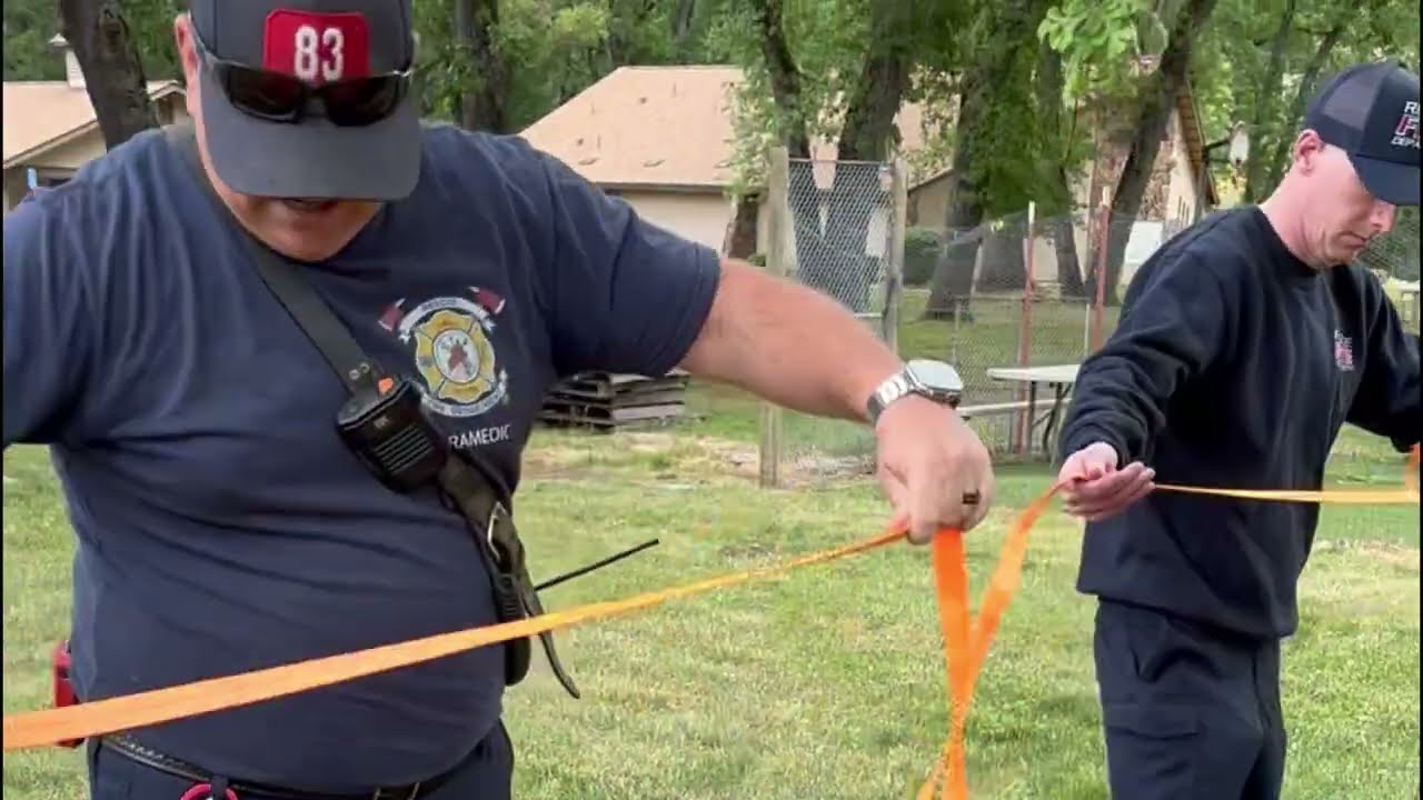 Rescue Fires’s single rope, low angle rescue 