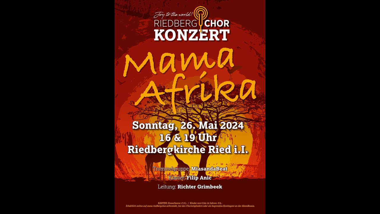 Riedbergchor: Mama Afrika Konzert 26. Mai 2024