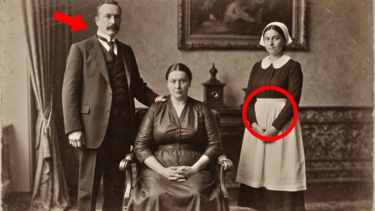 Una Foto Dimenticata Del 1908 Mostra Una Domestica Con Il Suo Padrone E Sua Moglie — Ma Le Sue Mani…
