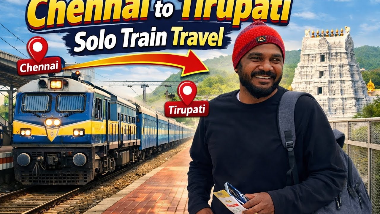 Chennai–Renigunta–Tirupati | Train Journey | Tref 2026. #solo #travel #chennai #youtube #video 
