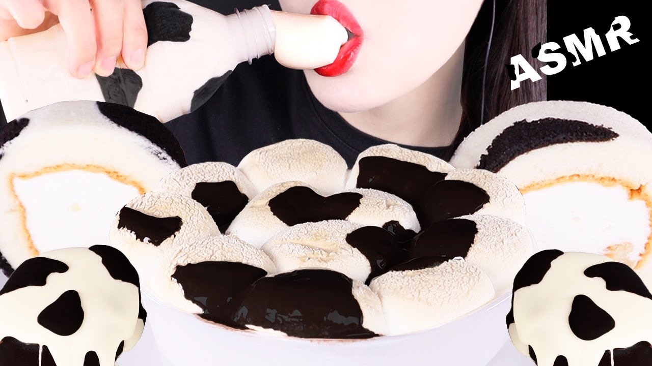 ASMR 꿀젤리, 스모어딥, 티코 아이스크림 먹방, MILK COW HONEY JELLY, S'MORES DIP, CHOCOLATE ICE CREAM MUKBANG, 젖소 디저트