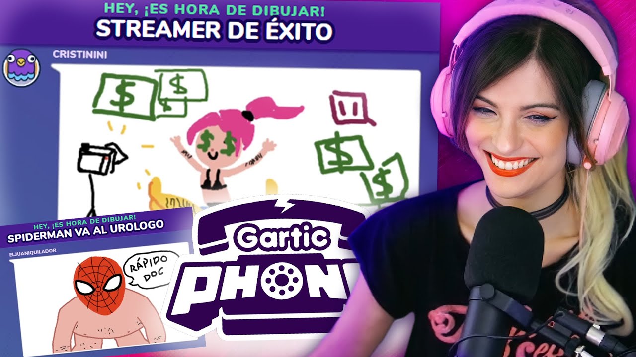 Las MEJORES IDEAS para GARTIC PHONE con JUAN GUARNIZO, XCRY,  MAYICHI... | Cristinini