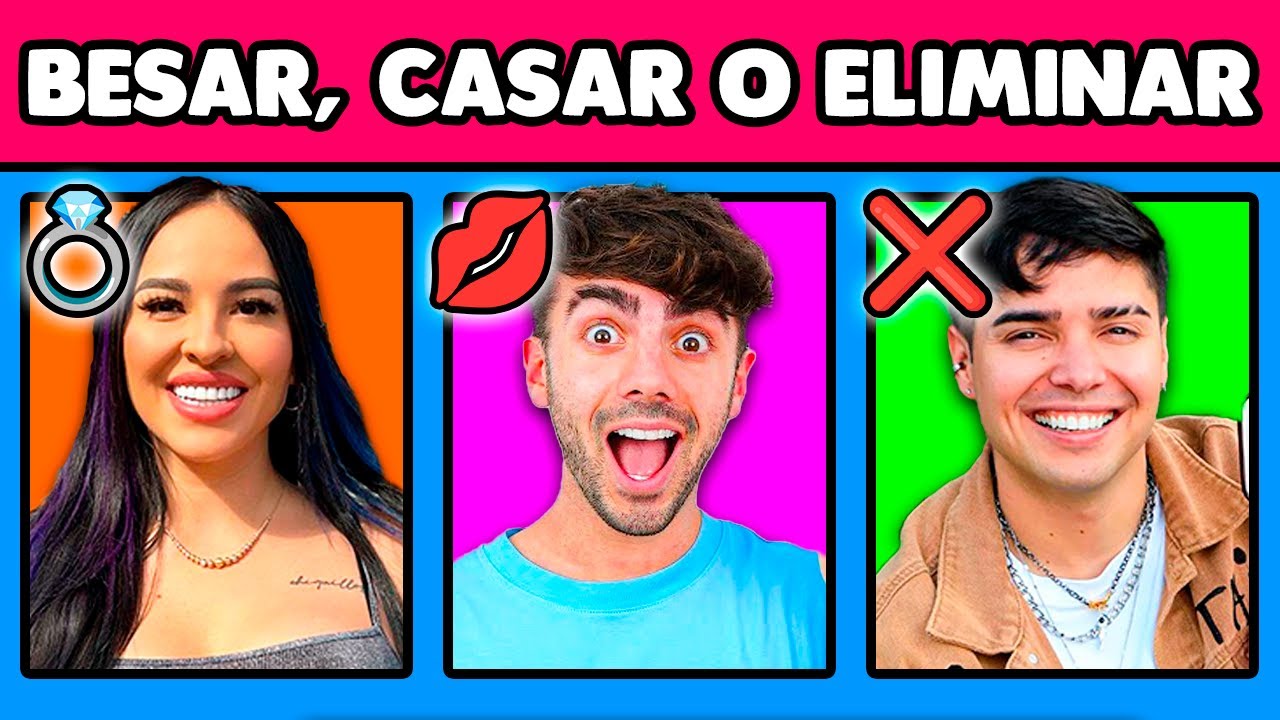 BESAR, CASAR O ELIMINAR 💋💍❌ Versión Youtubers | MusicLevelUP