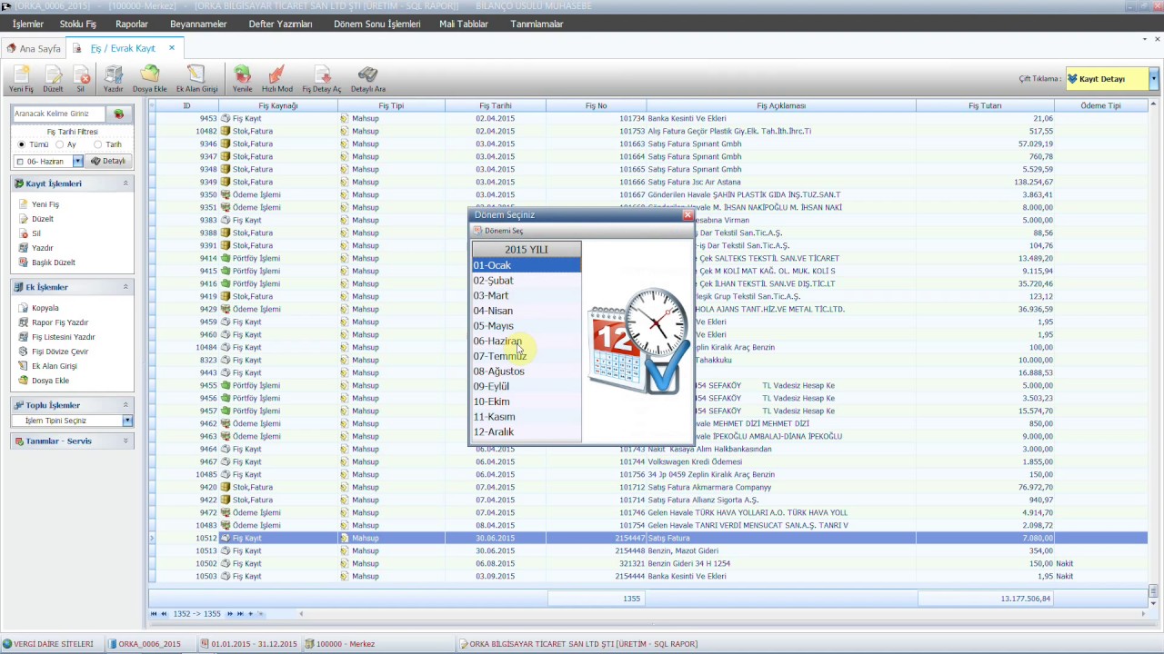 ORKA SQL FİŞ EVRAK KAYIT