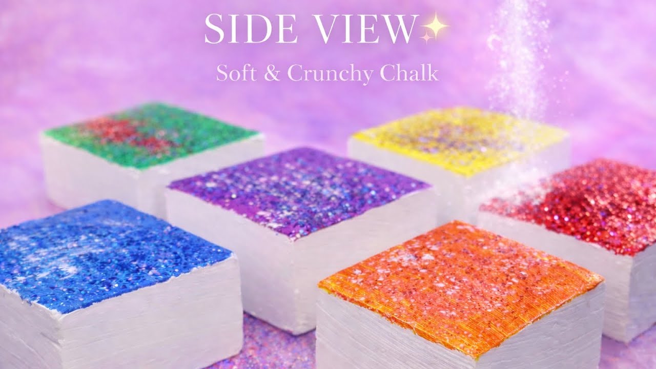 [ Edit ]Side View Crunchy Gym Chalk ✨ | #gymchalkasmr #relax #crushingtime #asmr 