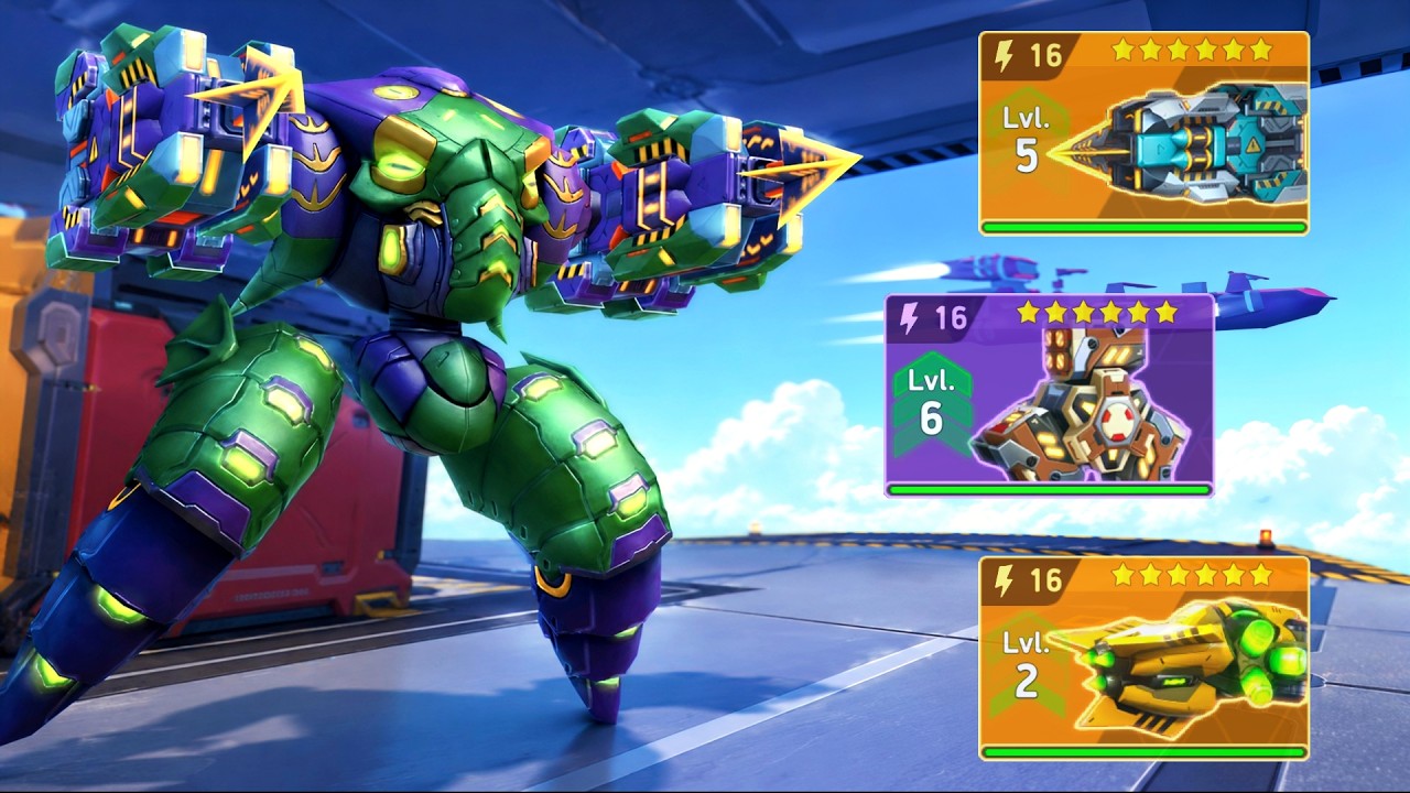 Redox with Revoker 16, Nade Launcher 16, Hornet 16 - Mech Arena