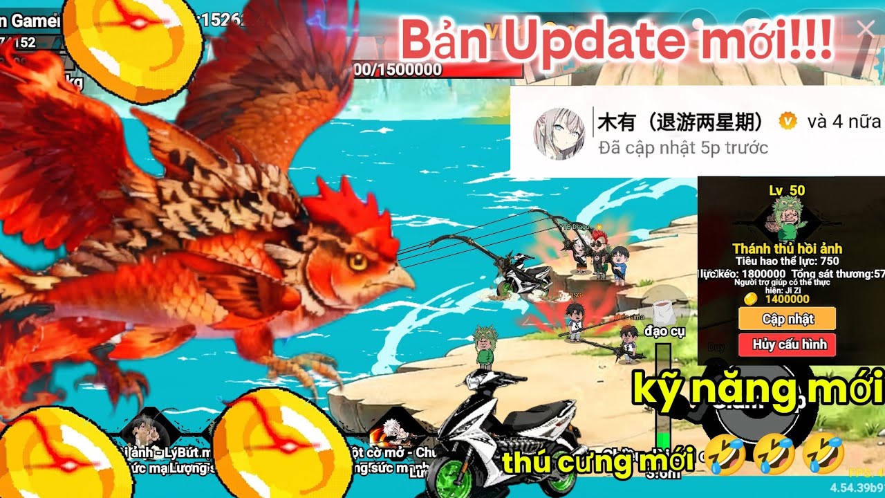 DragonGamer Câu cá vạn cân 2 | Bản Update mới!!! Mở khoá tất cả vật phẩm mới 😱 thú cưng là xe máy🤣🤣🤣