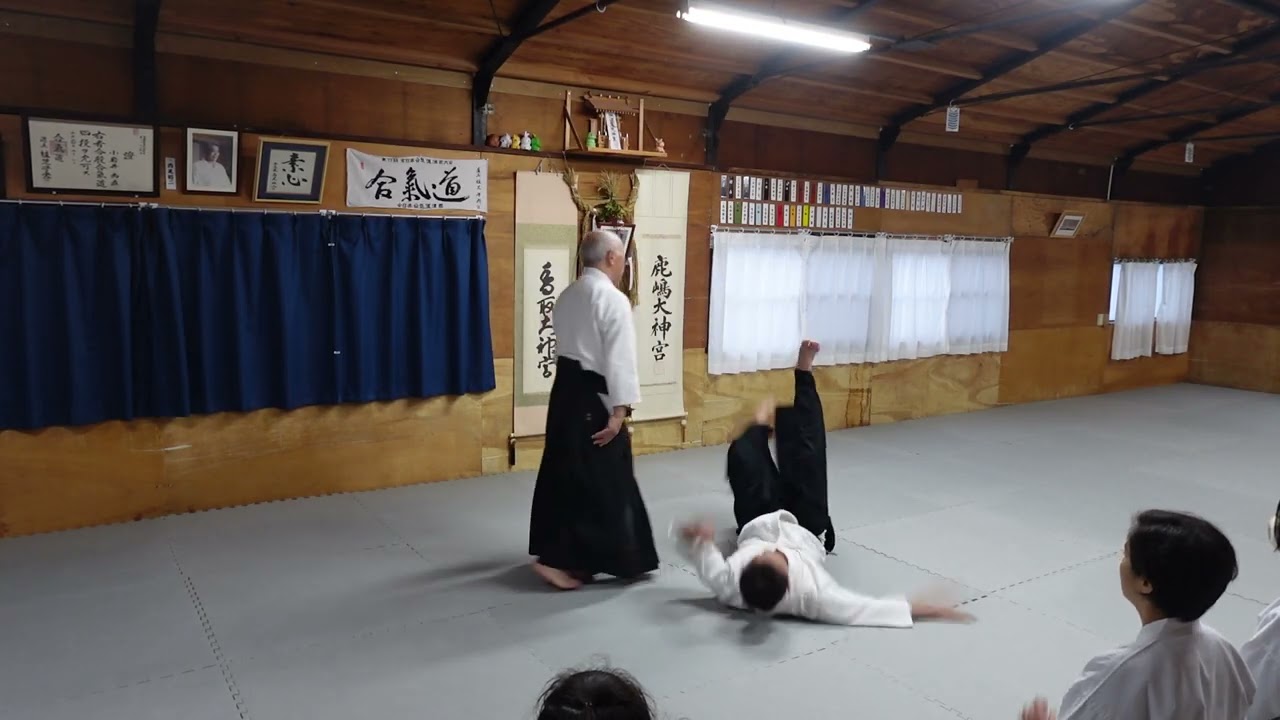熟練の武道　山本一彦の合気道　突き呼吸投げ五種　【演武　合気道共生塾　山本一彦先生】