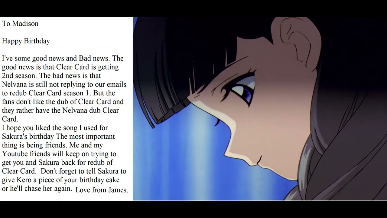 Happy Birthday Madison Taylor/Tomoyo Daidouji birthday 🎂 🎉 ♥ 💜