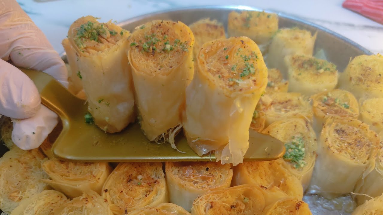 احفظيها لأول يوم رمضان .. لفائف الجلاش بحشو الكنافة الترند 😍