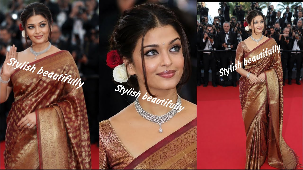 Aishwarya Rai Bachchan with desi Saree Indian bahu look at Cannes 2026 Red Carpet! Slim looking aish